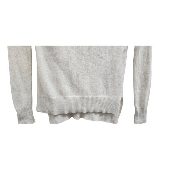 Aqua Cashmere High Low Crewneck Sweater, Light Grey Size XS - Picture 5 of 11